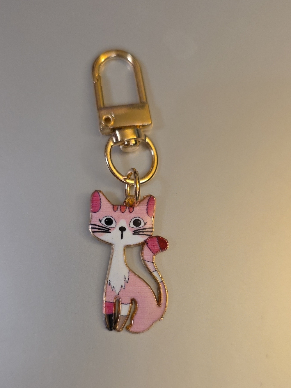 CAT  ZIPPER Pull purse charm Or Charm bracelet Lobster claw clip closure